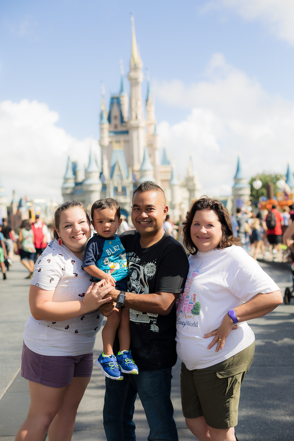 Walt Disney World with a Toddler Family Photo Locations for Great Family Photos at Magic Kingdom