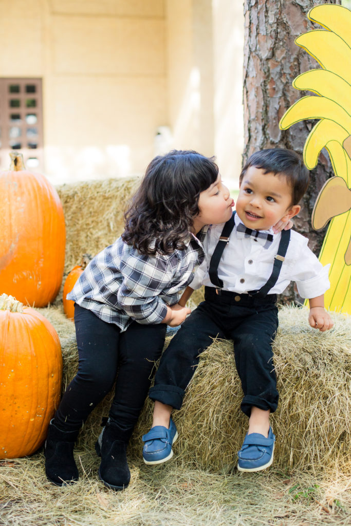 Black and white toddler outfit ideas - boy and girl - pumpkin patch - holiday photos