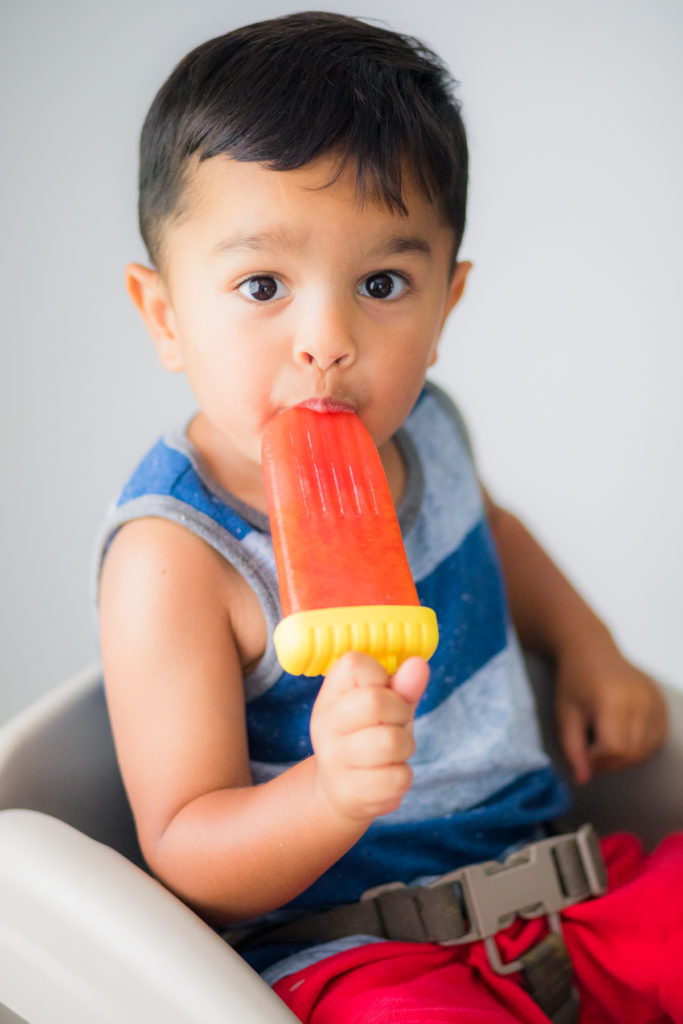 Homemade Healthy Strawberry and Orange Popsicle Recipe