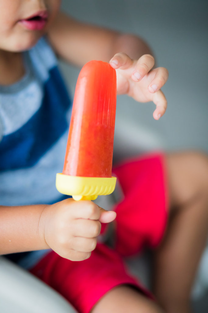 Homemade Healthy Strawberry and Orange Popsicle Recipe